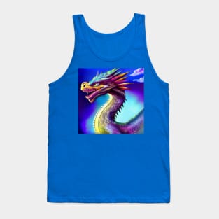 Purple and Gold Cloud Dragon Tank Top